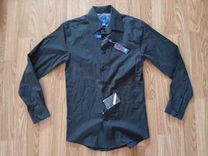 Egara Men's Black Slim Fit Dress Shirt, New with tags, Size S - Picture 1 of 8