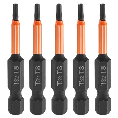 5pcs T8 Torx Head Screwdriver Bit 2" Long 1/4" Hex Shank Magnetic Screw Driver - Imagem 1 de 4