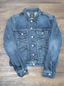 Civilianaire Japanese 5 Pocket Blue Denim Ryder Jacket Macon Wash Women’s Size M - Picture 1 of 7
