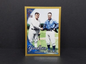 Lista de verificación Topps #637 2010 (Babe Ruth y Lou Gehrig) - paralelo dorado (0083/2010) - Imagen 1 de 4