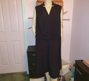 Calvin Klein Womens Dress Size 20W Midi Fit & Flare Office LBD Formal Minimalist - Picture 1 of 13