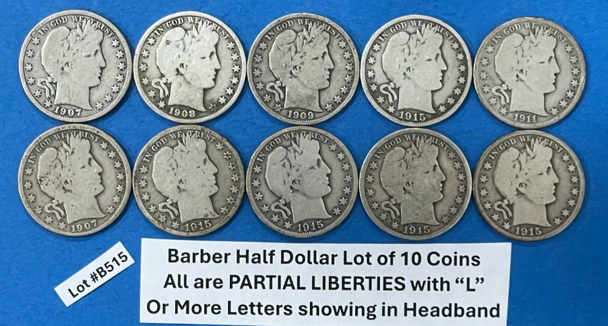 1915 Barber Half Dollars (1892-1915) for sale | eBay