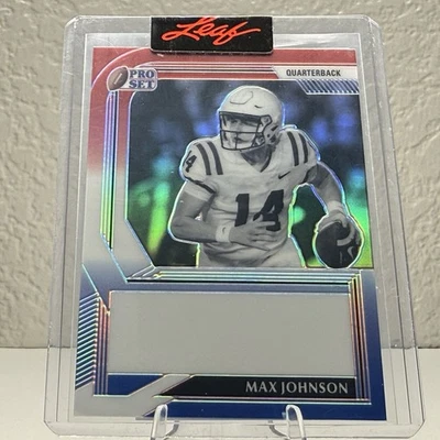 2022 Leaf Pro Set Metal Max Johnson Pre-Production Proof 1/1 NFL Quarterback - Image 1 of 2