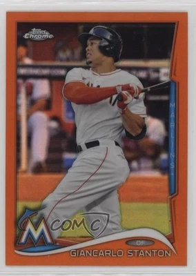2014 Topps Chrome Orange Refractor Giancarlo Stanton #173 - Image 1 of 2