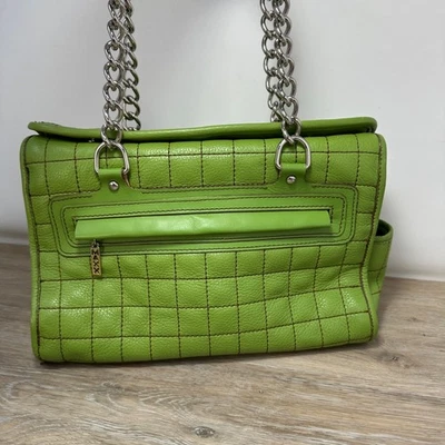 Bolso de Mano Y2K Verde Lima Maxx New York Twee Imitación Cuero Patrón Acolchado Foto 1 de 4