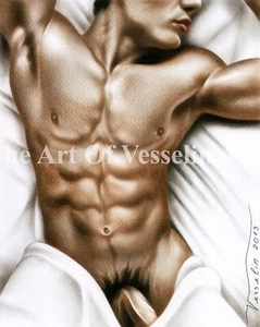 Druck männlicher Akt Ölgemälde - Leidenschaft nackter Mann Zeichnung Bild Kunst Andreev - Bild 1 von 1