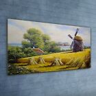 Plexiglas® Print Wall Art Picture 120x60 Painting Countryside Mill Huts 