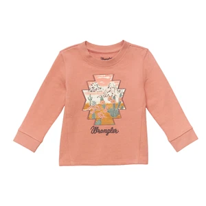 Wrangler Infant Girl's Sweat Desert Pink Shirt 112353060 - Picture 1 of 1