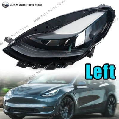 Left For Tesla Model 3 Model Y 2021-2023 Headlight Assembly Front Headlamp - Image 1 of 4