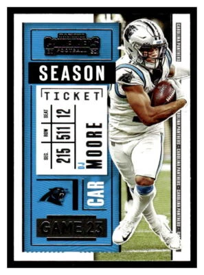 2020 Panini Contenders  #89 DJ Moore - Carolina Panthers - Image 1 of 2