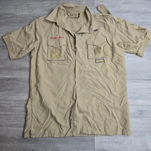 Boy Scouts of America BSA - Nylon Men's Adult Shirt Large Uniform NEW STYLE - Picture 1 of 9