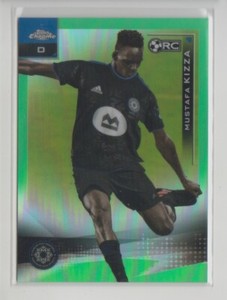 2021 Topps Chrome MLS Neon Green Refractor #135 Mustafa Kizza RC 09/99 Flat S/H