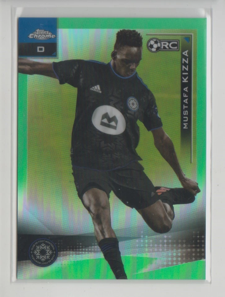 2021 Topps Chrome MLS Neon Green Refractor #135 Mustafa Kizza RC 09/99 Flat S/H - Image 1 of 1