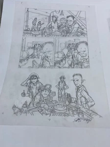 Arte de composición preliminar original de Jeff Weigel mecánica cuántica 12"" x18"" #JW - Imagen 1 de 2