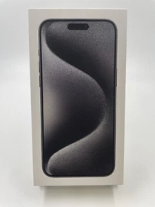 Apple iPhone 15 Pro Max Black Titanium Mobile Phone Empty Box Only Genuine - Zdjęcie 1 z 10