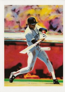 POSTCARD Jeffrey Rubin "Ellis Burks" 1989 Baseball Boston Red Sox MINT Unused