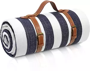 80”X 80” Picnic Blanket Extra Large, Waterproof and Foldable Beach Blanket, 3-La - Picture 1 of 12