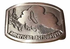 Fibbia per cintura vintage in peltro limitata American Agrijusters - Foto 1 di 5