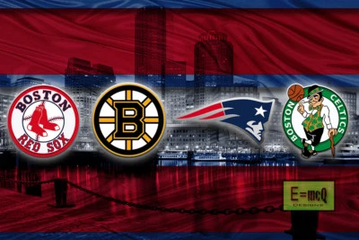 Boston Sports Teams 20x30in Poster Red Sox Patriots Celtics Bruins Free Ship - Image 1 of 3