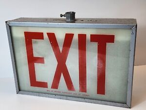 Vintage Single Sided EXIT Sign for Home, Garage or Business - Just Wire it Up