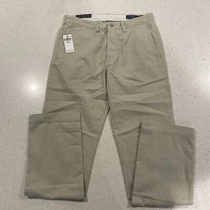 Polo Ralph Lauren Chino Khaki Beige Classic Fit Pants 32W 34L NWT - Picture 1 of 6