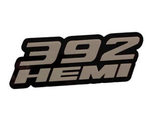 392 HEMI Car Emblems GRAY - BLACK 392 Side Car Fender 3D Badges (Set of 2) - Picture 1 of 1