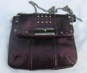 Bandolera/bolso clutch/boysenberry/tachuelas/cadena Gunmetal Coach Kristin nuevo con etiquetas - Imagen 1 de 22