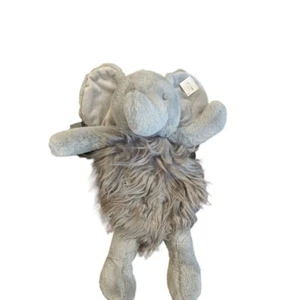 Mudpie New Gray Plush Elephant Backpack Adjustable Strap 19"h New - Picture 1 of 6