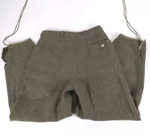 Vtg 1953 Heavy Wool Military Army Battle Trooper Dress Trouser Pants Mens 31x30 - Picture 1 of 13