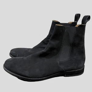 Pre-Owned Men's Oro Los Angeles The Classic Black Chelsea Boots Size US 13 - Picture 1 of 10