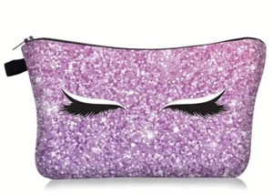 Make up bag - carry pouch storage bag - Pink lashes, girls , gift, teenagers - Picture 1 of 3