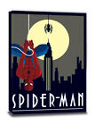 Spider-Man Art Deco Leinwandbild Marvel 60x80cm auf 3,8cm dicken Keilrahmen