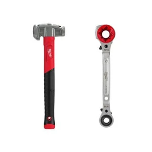 Milwaukee Lineman's Hammer 36 oz. 4-in-1 Curved Claw w/ 5-in-1 Ratcheting Wrench - Picture 1 of 12