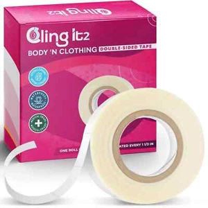 Double Sided Tape for Clothes, Extra Strength All Day Adhesive Clothing Tape, Ve - Picture 1 of 6