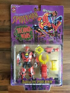 Spectacular Spider-Man Techo Wars Radioactive Spider Armour. Toybiz 1996.