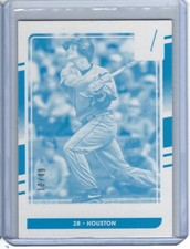 2016 Panini Donruss Craig Biggio #189 Test Proof Cyan Parallel #10/49 