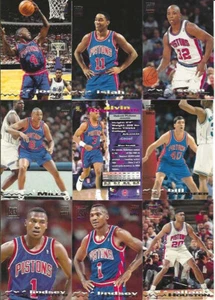 1993-94 Topps Stadium Club Basketball Detroit Pistons Complete Team Set (11) - Bild 1 von 1