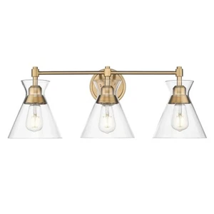 Golden Lighting Malta 3 Light Bath, Brushed Bronze/Clear - 0511-BA3BCB-CLR - Picture 1 of 1