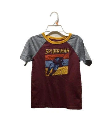 Camiseta Sonoma Marvel Camiseta Niños Talla 7 Gris y Borgoña Manga Corta LNC Foto 1 de 4