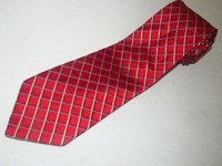 New Jos A Bank Tie Red Gold Blue Plaids Stripe Long Woven Jacquard Designer Silk