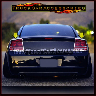 Cubiertas de luz trasera cromadas para Dodge Charger 2005 2006 2007 2008 2 piezas EE. UU. Foto 1 de 3