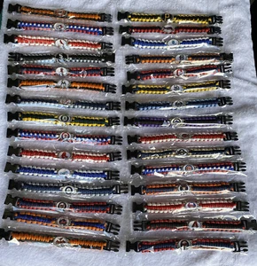 MLB Baseball Paracord Braided Survival Bracelet Wrap Wristband (PICK YOUR TEAM) - Picture 1 of 6