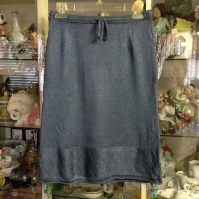 Falda August Silk azul oscuro 100 % seda talla 3 nueva con etiquetas Foto 1 de 4