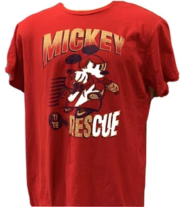 MICKEY MOUSE TO THE RESCUE RED T-SHIRT Sz XL WALT DISNEY WORLD Scooter - Picture 1 of 5