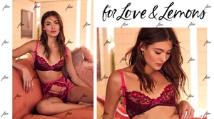FOR LOVE & LEMONS SUNSET MAGNOLIA BRA BUTTERFLY IZZY FLORAL AFTER DARK FAYE L - Picture 1 of 13