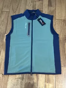 New Ralph Lauren RLX Vest Mens Small Green Performance Stretch Full Zip Golf New - Picture 1 of 7