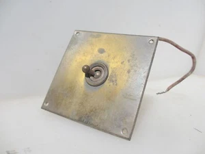 Vintage Brass Light Switch Plate Ceramic Deco Old Antique Toggle Victorian Deco - Picture 1 of 12
