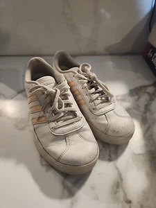 Adidas Essentials Vl Court 2.0 Womens Size 6 Shoes White Pink EE6901 - Picture 1 of 12