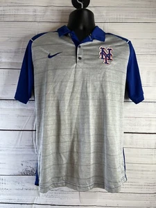 Polo Nike New York Mets Uomo Med Autentica Dri Fit Performance Ricamata - Foto 1 di 12
