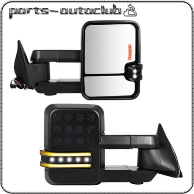 Espejos retrovisores de remolque para camioneta Chevrolet C/K 1988-1998 luz de señal de alimentación suburbana Foto 1 de 4